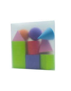 Accesorii creatie - diverse forme geometrice, burete, set 9 buc, CNX 2