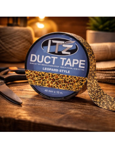 Banda adeziva decorativa, 48mm x 10m, ITZ DucTape 10, Leopard Style 02100