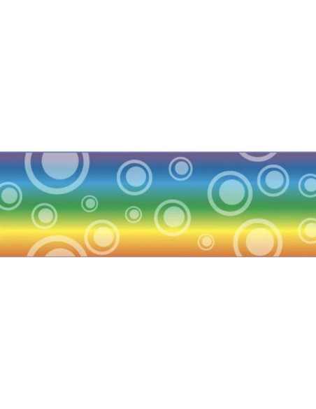 Banda adeziva decorativa, 48mm x 10m, ITZ DucTape 08, Rainbow Circles 02087