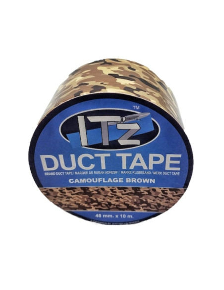 Banda adeziva decorativa, 48mm x 10m, ITZ DucTape 12, Camouflage Broown 02124