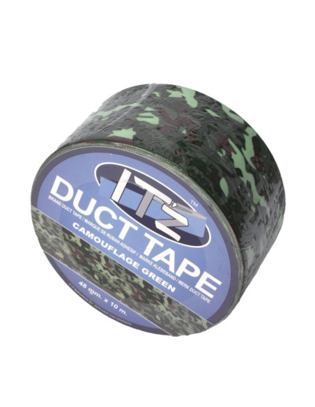 Banda adeziva decorativa, 48mm x 10m, ITZ DucTape 13, Camouflage Green 02131