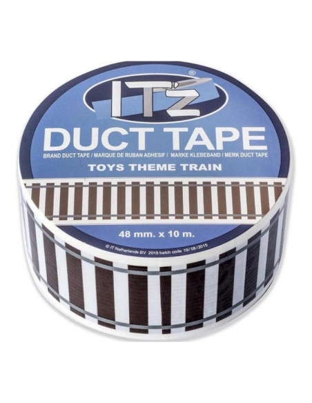 Banda adeziva decorativa, 48mm x 10m, ITZ DucTape 18, Toys Theme Train 02186