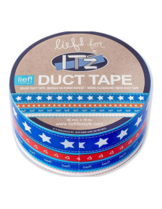 Banda adeziva decorativa, 48mm x 10m, ITZ DucTape 45, Stelute Lief 02452