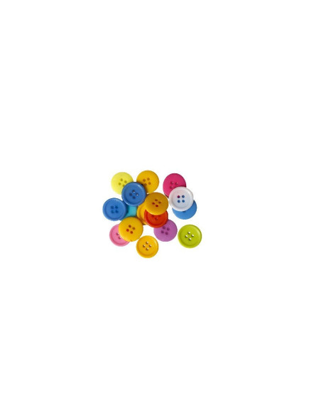 Accesorii creatie - nasturi mari plastic, diverse culori, 20mm, VRAC, set 1000 buc, Colorarte