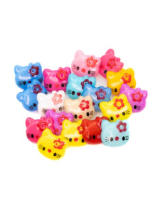 Accesorii creatie - nasturi pisici plastic, diverse culori, 15mm, VRAC, set 1000 buc, Colorarte
