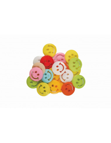 Accesorii creatie - nasturi zambareti plastic, 15mm, VRAC, set 1000 buc, Colorarte