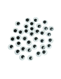 Accesorii creatie - ochisori mari plastic, negru, 10mm, VRAC, set 5000 buc, Colorarte
