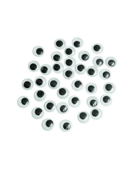 Accesorii creatie - ochisori mari plastic, negru, 10mm, VRAC, set 5000 buc, Colorarte