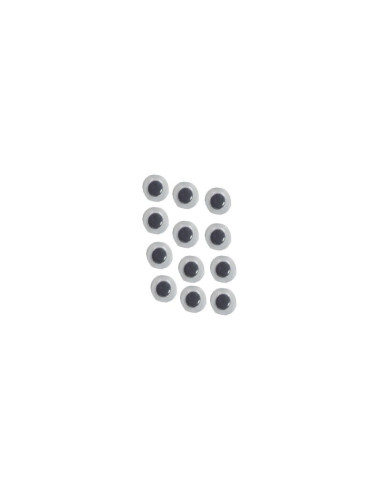 Accesorii creatie - ochisori mari plastic, negru, 12mm, VRAC, set 4000 buc, Colorarte