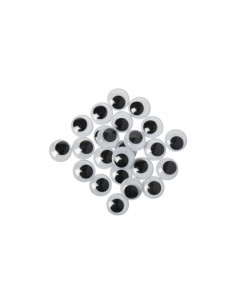 Accesorii creatie - ochisori mari plastic, negru, 15mm, VRAC, set 2000 buc, Colorarte