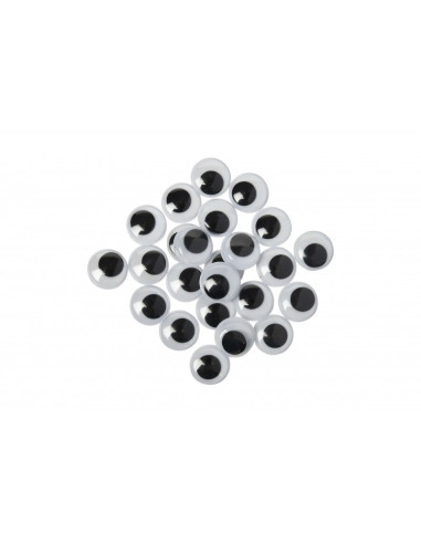 Accesorii creatie - ochisori mari plastic, negru, 15mm, VRAC, set 2000 buc, Colorarte
