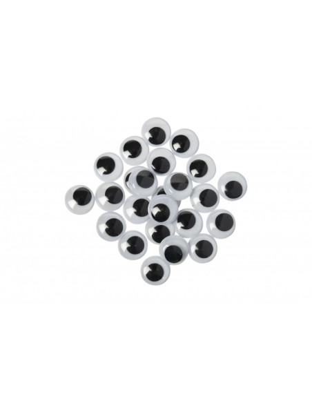 Accesorii creatie - ochisori mari plastic, negru, 15mm, VRAC, set 2000 buc, Colorarte