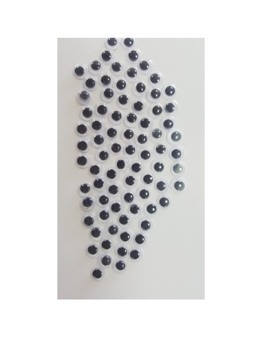 Accesorii creatie - ochisori mici plastic, negru, 8mm, VRAC, set 10000 buc, Colorarte