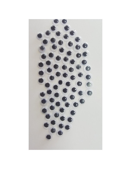 Accesorii creatie - ochisori mici plastic, negru, 8mm, VRAC, set 10000 buc, Colorarte