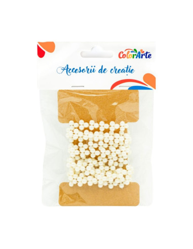 Accesorii creatie - perle, model trifoi, 1.5m, Colorarte MY041