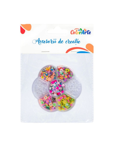 Accesorii creatie - fructe, flori, perle, diverse culori, cutie floare, Colorarte MTCR-7HPB4