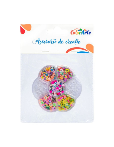 Accesorii creatie - fructe, flori, perle, diverse culori, cutie floare, Colorarte MTCR-7HPB4