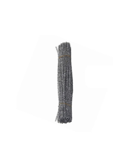 Accesorii creatie - sarma plusata, argintiu, cu sclipici, set 25 buc, Colorarte