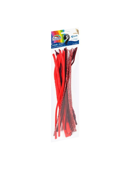 Accesorii creatie - sarma plusata, rosu / grena sclipici, 30cm, set 20 buc, Fiorello, GR-CH017 / 170-2612