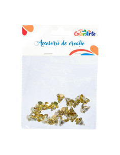 Accesorii creatie - clopotei metal, aurii, 15mm, set 20 buc, Colorarte MTCR-BD167
