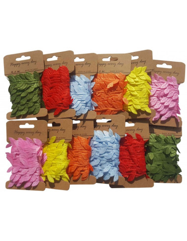 Banda decorativa - iedera, 1m, textil, diverse culori, Colorarte, uni