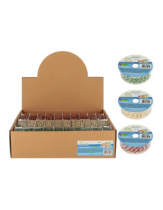 Banda decorativa, sfoara, rosu, verde, auriu, Craft with Fun, 567299, 3m/buc