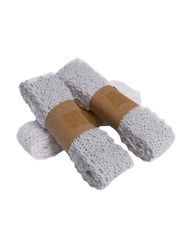 Accesorii creatie - banda textila - dantela, diverse culori, 2.5cm x 2m, set 12 buc, Colorarte