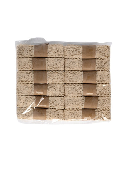 Accesorii creatie - banda textila - dantela, diverse culori, 2.5cm x 2m, set 12 buc, Colorarte
