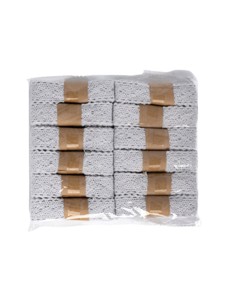 Accesorii creatie - banda textila - dantela, diverse culori, 2.5cm x 2m, set 12 buc, Colorarte