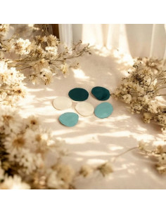 Accesorii creatie ROSEPETAL-34, petale textura matase, nuante de verde, set 200 buc 2