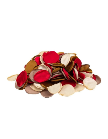 Accesorii creatie ROSEPETAL-34, petale textura matase, nuante de rosu, set 200 buc