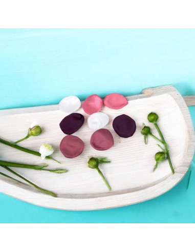 Accesorii creatie ROSEPETAL-34, petale textura matase, nuante de mov, set 200 buc