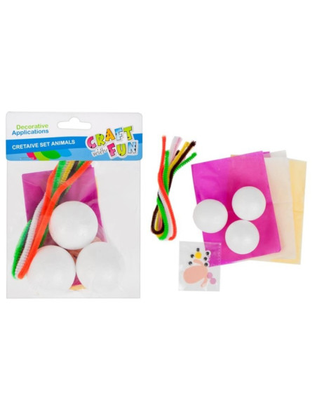 Accesorii creatie - polistiren + sarma plusata model animale, Craft With Fun, 445964