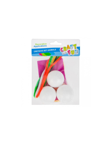 Accesorii creatie - polistiren + sarma plusata model animale, Craft With Fun, 445964