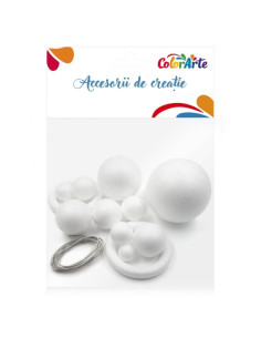 Accesorii creatie - polistiren - Sistem Solar, Colorarte, set de 13 buc
