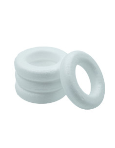 Accesorii creatie - polistiren - cerculete albe, 8cm, set 4 buc, Colorarte