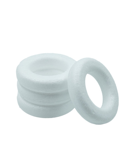 Accesorii creatie - polistiren - cerculete albe, 8cm, set 4 buc, Colorarte