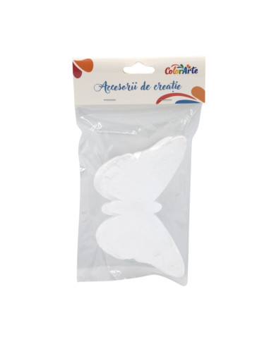 Accesorii creatie - polistiren - fluture, 16cm, set 2 buc, Colorarte MY031