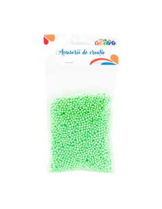 Accesorii creatie - polistiren - bile, verde deschis, 3-5mm, Colorarte, MY005, 10g/punga