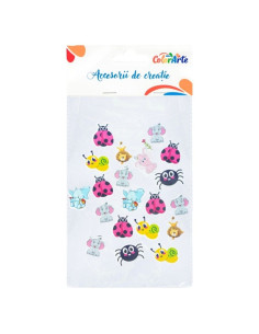 Forme decorative - hartie gumata autoadeziva - animale diverse, Colorarte, MTCR-EA708, set 20 buc
