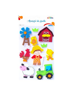 Forme decorative - hartie gumata autoadeziva - baieti / animale, Colorarte, MTCR-EA672, 18x11cm