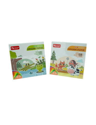 Hartie origami, 15x15cm, 20 culori, 100 bucati, CNX, JM-0955