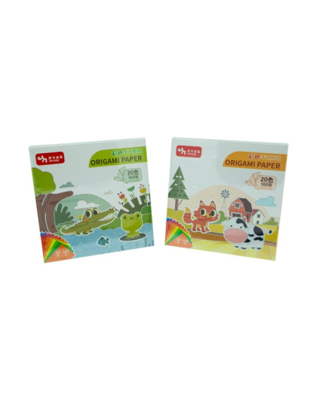 Hartie origami, 15x15cm, 20 culori, 100 bucati, CNX, JM-0955