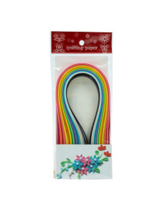 Hartie quilling, 1x39cm, diverse culori intense, set 150 buc