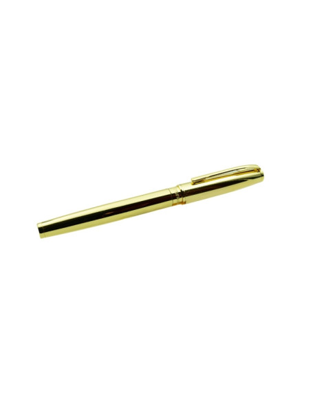 Stilou CNX KingKong, alimentare pompita, corp metalic auriu, penita ascunsa, clip auriu