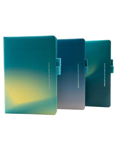 Jurnal A5 CNX 6600-13, 160 pagini, degrade, coperta carton, cu suport de pix