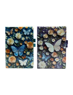 Jurnal A5 CNX 6600-35, 160 pagini, fluturi, coperta carton, cu suport de pix