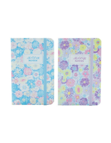 Jurnal A6 CNX 5702-8, 160 pagini, fluturi, coperta carton, cu elastic