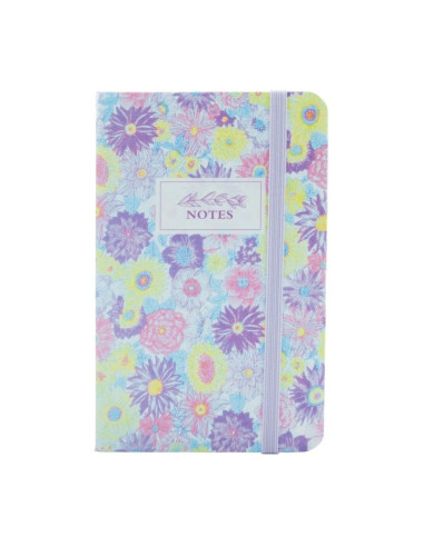 Jurnal A6 CNX 5702-8, 160 pagini, fluturi, coperta carton, cu elastic