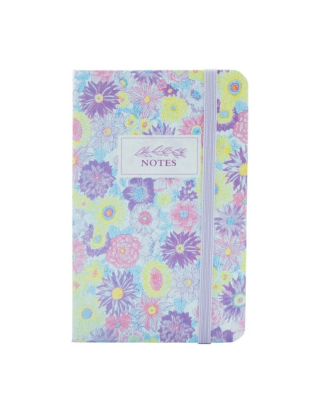 Jurnal A6 CNX 5702-8, 160 pagini, fluturi, coperta carton, cu elastic